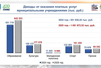 2025 елда шәһәрнең муниципаль оешмалары түләүле хезмәтләр күрсәтү планын арттырып үтәде