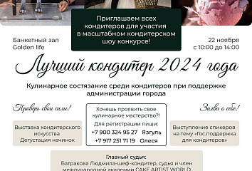 В Набережных Челнах проведут конкурс «Лучший кондитер 2024 года»